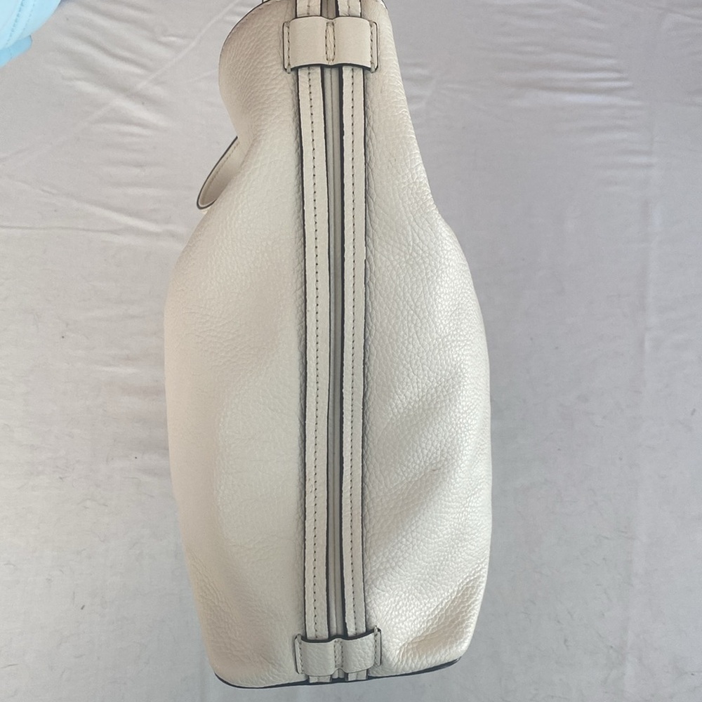 REBECCA MINKOFF Cream Ivory Leather Hobo Shoulder Bag EUC - Picture 5 of 15